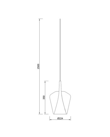 ELSA * COLGANTE CRISTAL CAMPANA - E27 - CROMO + OPAL (SIN BASE)